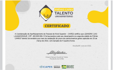 Aluno de Iniciação científica do CENA é premiado pela CAPES